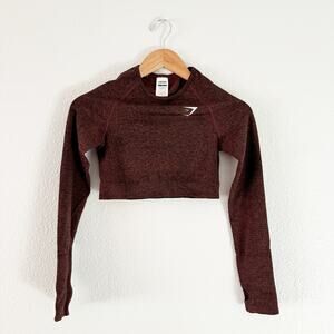 Gymshark Vital Seamless Crop Top Womens small long sleeve active training gym